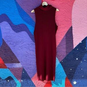 Ronni Nicole large wine color turtleneck dress
